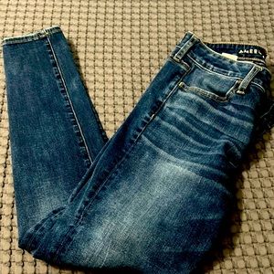 Dark wash blue jeans